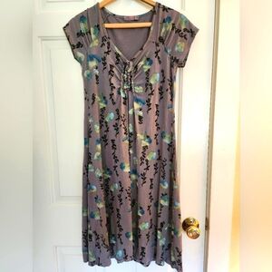 Fresh Produxe Midi Dress Short Sleeve Floral Size XS Party Travel Feminine